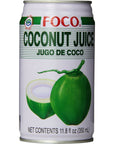 FOCO Coconut Juice with Pulp 118 Fl Oz Pack of 24