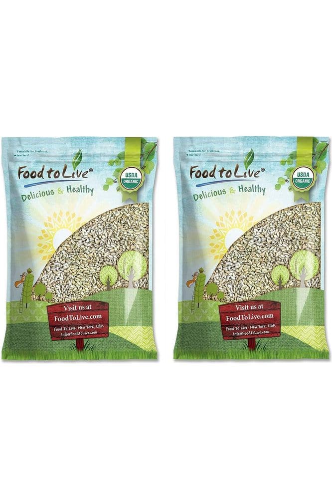 Organic Sprouted Sunflower Seeds, 12 Pounds - Non-GMO, Kosher, No Shell, Unsalted, Raw Kernels, Vegan Superfood, Sirtfood, Bulk