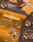 Drizzilicious Mini Rice Cakes Smores  Rice Crisps Healthy Snack for Adults and Kids Flavored Rice Cakes Vegan Gluten Free Allergen Free Only 90 Calories Per Bag  074 oz Pack of 20