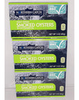 SMOKED OYSTERS IN COTTONSEED OIL 3 Ounce Pack of 3