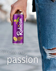 Rubicon Sparkling Passion Fruit Beverage  Pack of 12 12 Fl Oz Cans  Fruit Flavor Carbonated Drink  90 Calories per Can  Made with Real Fruit Juice  AllergenFree  Vegan Friendly  No Artificial Sweeteners