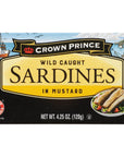 Crown Prince Sardines in Mustard 425Ounce Cans Pack of 12