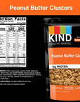 KIND HEALTHY GRAINS Granola, Healthy Snack, Peanut Butter Granola Clusters, 10g Protein, Snack Mix 11 OZ (3 Pack)