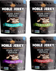 Noble Jerky - Healthy Vegan Jerky, Vegetarian Snacks, 4 Bags (2.47 oz Bag)