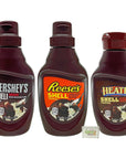 Dessert Topping Shell Syrup 3 Pack  Hersheys Chocolate 725 oz Reeses Chocolate  Peanut Butter 725 oz Heath Chocolate Toffee 7 oz