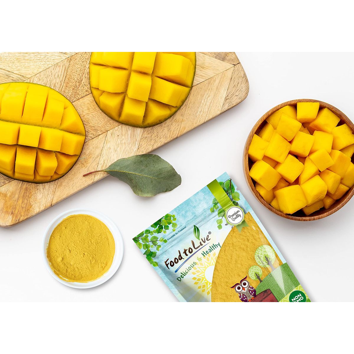 Food to Live Mango Powder 12 Ounces  From Raw Dried Fruit Unsulfured Vegan Bulk Great for Baking Juices Smoothies Yogurts and Instant Breakfast Drinks No Sulphites Contains Maltodextrin