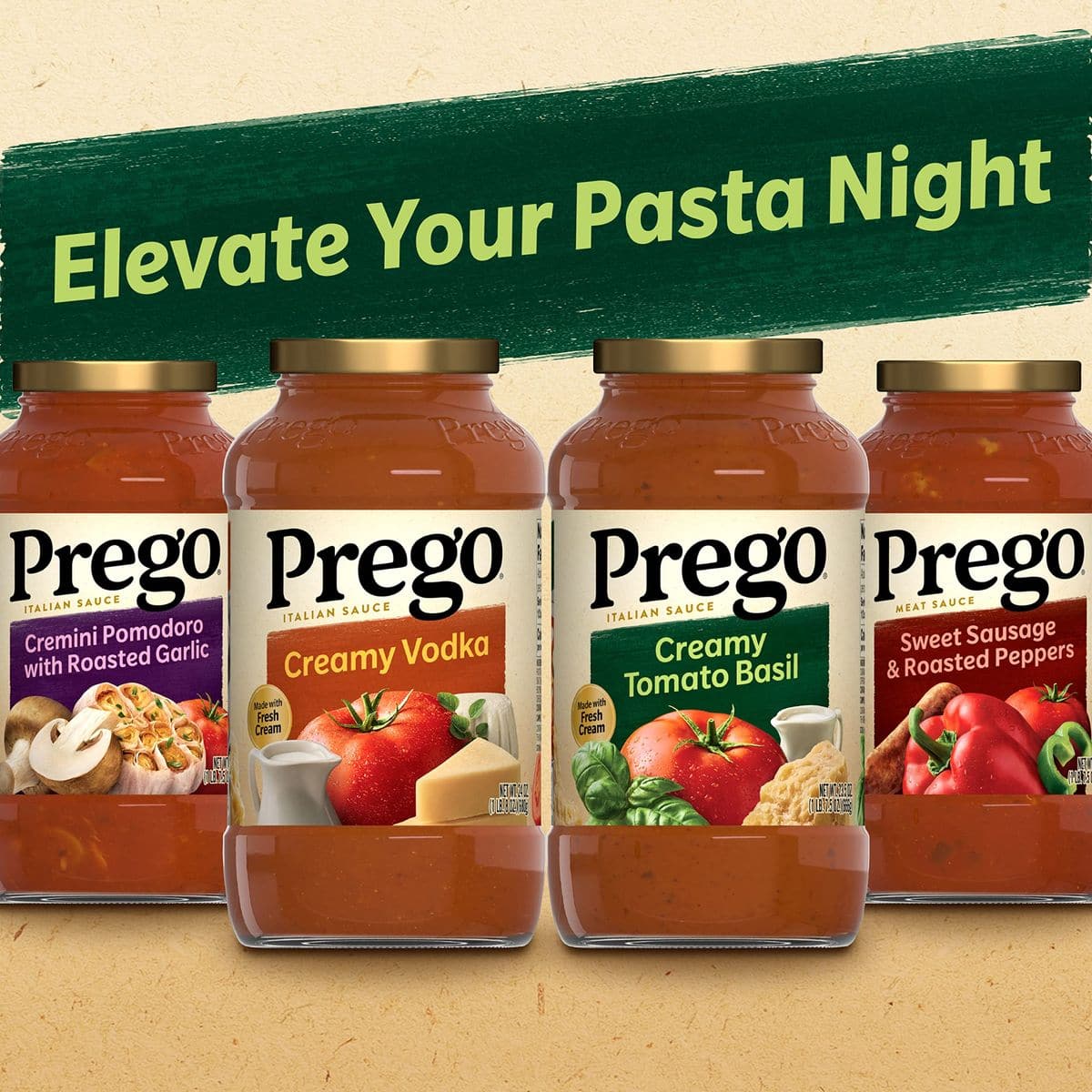 Prego Creamy Tomato Basil Pasta Sauce 235 OZ Jar Case of 6