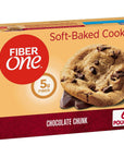 Fiber One Soft-Baked Cookies, Chocolate Chunk, 6.6 oz , 6 ct