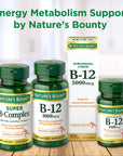 Nature's Bounty Vitamin B12 1000mcg, Supports Energy Metabolism and Nervous System Health, Vitamin Supplement, 100 Tablets