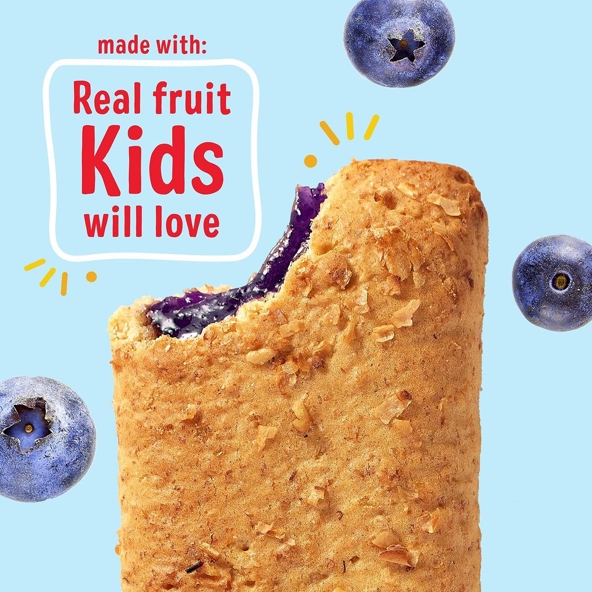 Nutri-Grain Soft Baked Breakfast Bars, Made with Whole Grains, Kids Snacks, Blueberry (6 Boxes, 48 Bars)