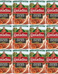 Contadina Fire Roasted Diced Tomatoes with Garlic 12 pack of145 oz Can