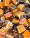 Funtasty Caramel Cubes Candy, Assorted Flavors, Gluten-Free, Individually Wrapped, Jar 24 Ounces (Over 100 Pieces)