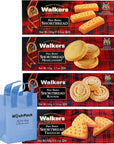 Shortbread Cookies Scottish Biscuits  4 Pack Individually Wrapped Variety  Triangle Short Bread Shortbread Fingers Shortbread Highlanders and Shortbread Rounds with Nosh Pack Bag