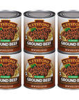 Keystone All Natural Ground Beef 28 Ounce Long Term Emergency Survival Food Canned Meat  Fully Cooked Ready to Eat  Gluten Free Family Pack of 6