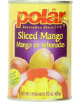 MW Polar Canned Fruit Sliced Mango 15 Ounce Pack of 12 26700