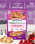 Nonnis THINaddictives Almond Thin Cookies  Berry Blend Almond Cookies  Almond Cookie Thins wCranberries Blueberries Goldenberries Raisins Sunflower Seeds  Kosher  44 oz