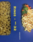 Ronzoni Rings Enriched Macaroni Non GMO 16 Oz Pack Of 3