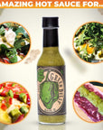 Green Belly Hot Sauce: uses Cilantro, Habanero, Garlic & Organic Apple Cider Vinegar - 5.2oz