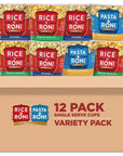 PASTA RONI Quaker Rice a Roni Cups Individual Cup 3Flavor Variety Pack 225 Oz Pack of 12