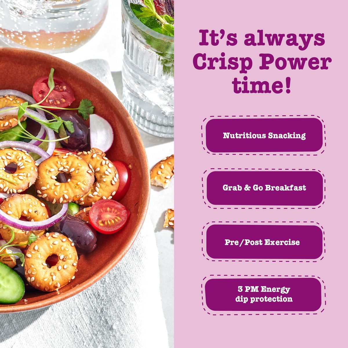 Crisp Power High Protein Pretzel Crisps  6 Pack x 175 oz Crunchy  Flavorful PlantBased Snack No Sugar 28g Protein Per Pack in 3 Savory Flavors Vegan Keto Friendly NonGMO Kosher NonDairy pack Mix