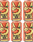 Peace TeaJust Peachy Peach Iced Tea 12oz Cans Pack of 6