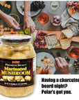 MW Polar Whole Marinated Mushrooms 35 oz glass jar Pack of 2