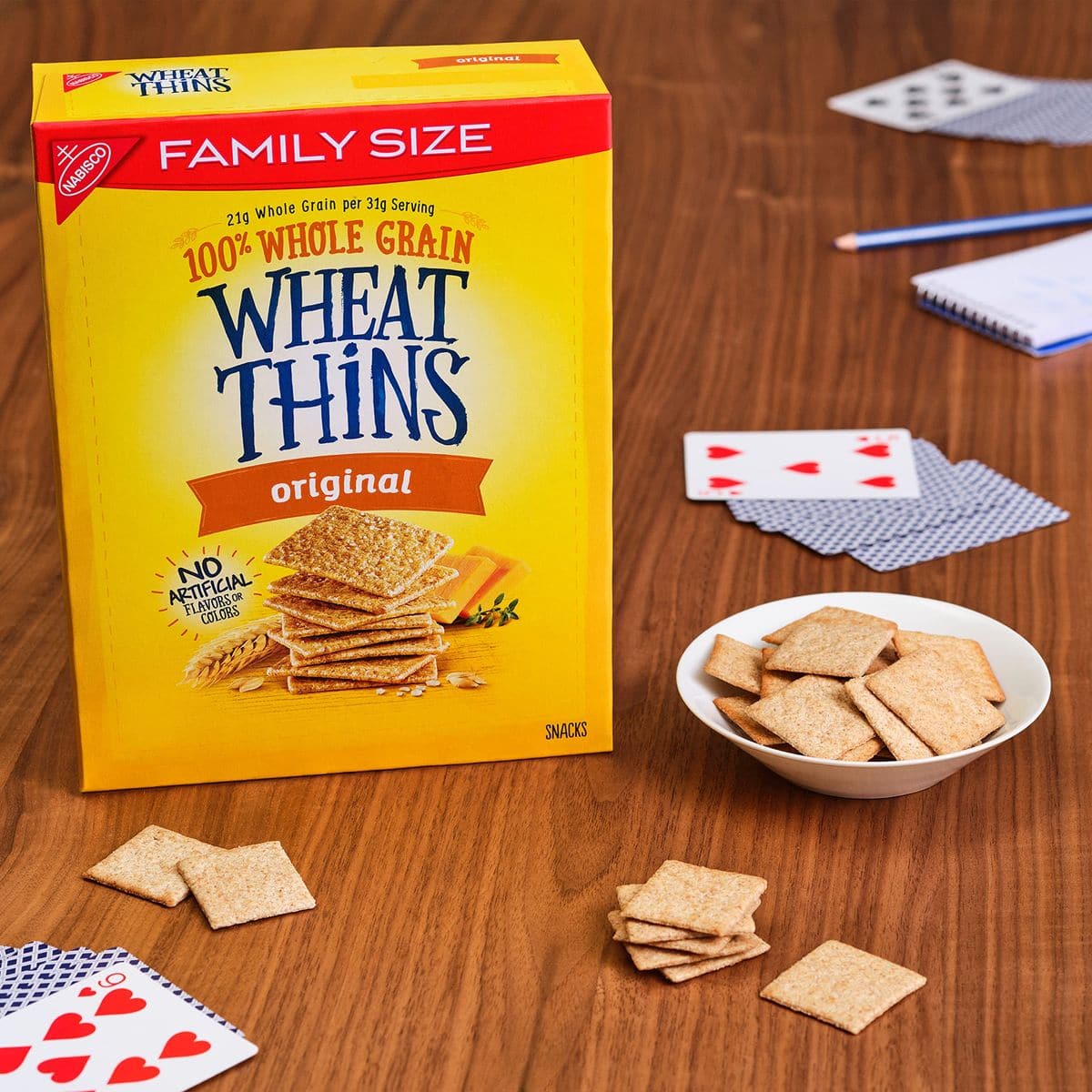 Wheat Thins Original Whole Grain Wheat Crackers Family Size 6  14 oz Boxes