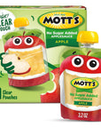 Motts No Sugar Added Applesauce 32 oz clear pouches 4 count