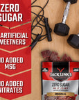 Jack Links Beef Jerky Zero Sugar Paleo Friendly Snack with No Artificial Sweeteners 13g of Protein and 70 Calories Per Serving No Sugar Everyday Snack 73 oz Pack of 2