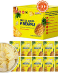 ONETANG Freeze-Dried Fruit Pineapple Chips, 10 Pack Single-Serve Pack, Non GMO, Kosher, No Add Sugar, Gluten free, Vegan, Holiday Gifts, Healthy Snack 0.35 Ounce