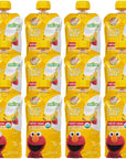 Earth's Best Organic Kids Snacks, Sesame Street Toddler Snacks, Organic Fruit Yogurt Smoothie for Toddlers 2 Years and Older, Strawberry Banana, 4.2 Oz (Pack of 12)