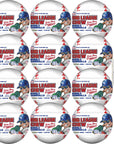 Big League Chew Baseballs Pack of 12  Individually Wrapped Gumballs  Stickers 063 oz with By The Cup Mints