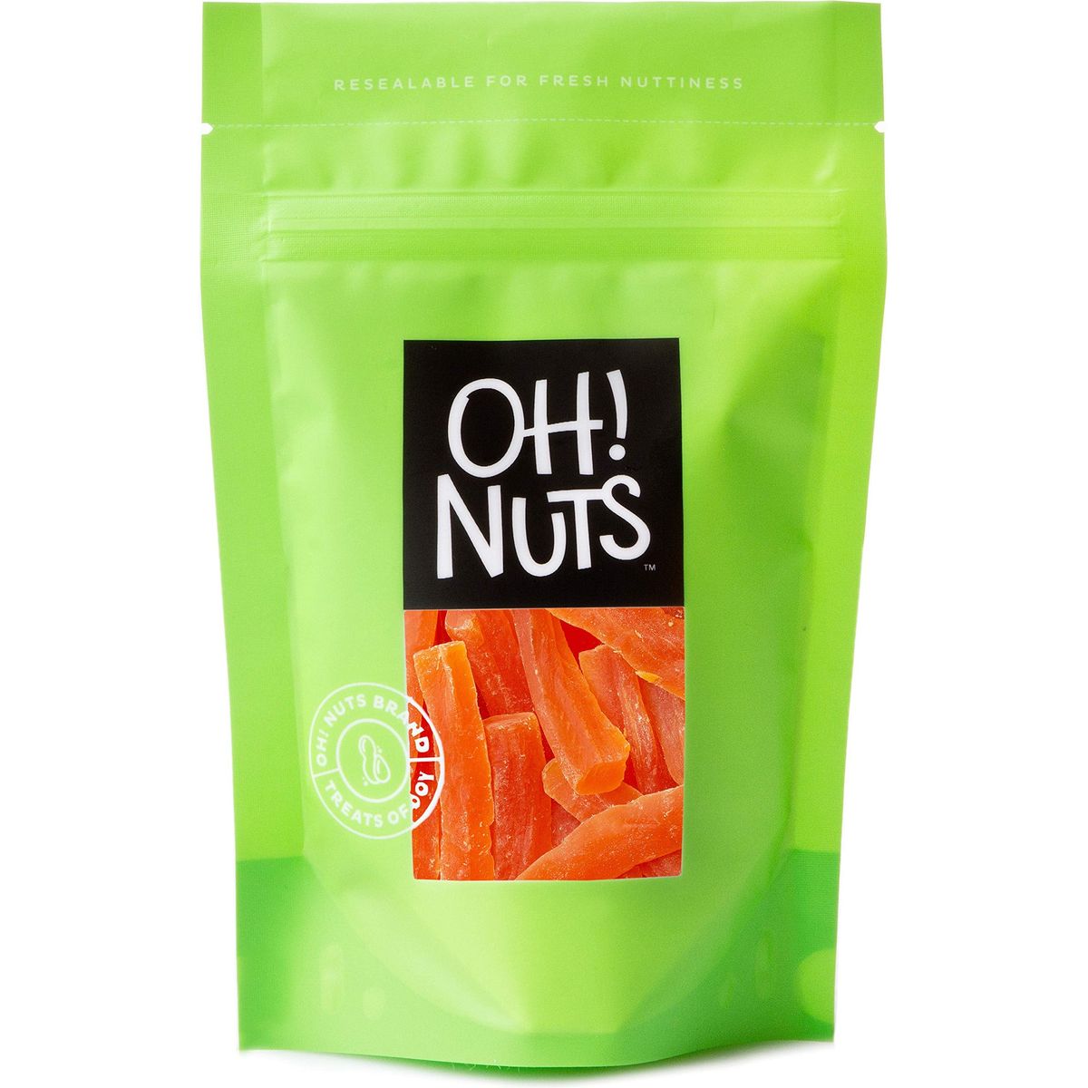 Oh Nuts Dried Papaya Spears  2lb Bulk Bag Dehydrated Pawpaw Tree Papaya Slices for Snacking  Baking  Light Sugar Coating Low Sodium Dairy Free Low Cholesterol Low Fat  High Fiber Fruits