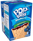 PopTarts Breakfast Toaster Pastries Unfrosted Blueberry Flavored 147 oz 8 Count