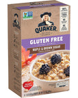 Quaker Instant Oatmeal, Gluten Free, Maple & Brown Sugar, Breakfast Cereal, 12.1 Oz (Pack of 6)