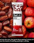 That's it. Apple + Dates 100% Natural Real Fruit Bar, Best High Fiber Vegan, Gluten Free Healthy Snack, Paleo for Children & Adults, Non GMO Sugar-Free, No Preservatives Energy Food (12 Pack)