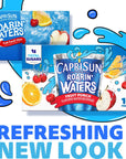 Capri Sun Roarin Waters Fruit Punch Wave Naturally Flavored Water Kids Beverage 40 ct Pack 4 Boxes of 10 Pouches