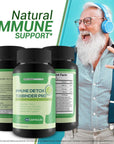 Immune Detox Toxibinder Pro - Detox & Immune Support Supplement - Help Expel Toxins - Natural Detox Cleanse - Psyllium, Vitamin C, Ginger, Zinc, Dandelion Root - Full Body Detox Immune Boost Support