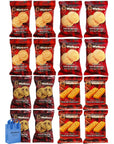 NOSH PACK Shortbread Cookies Scottish Biscuits  16 Individually Wrapped Sampler Cookies Chocolate Chip Short Bread Shortbread Fingers Shortbread Highlanders  Shortbread Rounds with Nosh Pack Bag