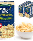 Muscle Mac High Protein Shells  Cheese Dinner Made With Aged Sharp White Cheddar and Butter from GrassFed Cows 20g of protein 675 oz Pack of 10