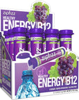 Zipfizz Energy Drink Mix Electrolyte Hydration Powder with B12 and Multi Vitamin Grape 12 Count