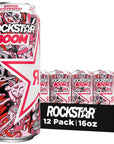 Rockstar, Boom Energy Drink with Caffeine - 16 Fl Oz (Pack of 12)