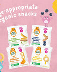 Baby Bellies Organic Puffs Baby Snack, Apple & Cinnamon, Pack of 6 Individual Snack Packs