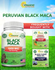 aSquared Nutrition Black Maca Root - 180 Capsules - Max Strength 1000mg Per Serving - Gelatinized Maca Root Extract Supplement from Peru - Natural Pills to Support Health & Pure Energy - Non-GMO