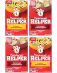 Hamburger Helper Variety Bundle 2 Cheesy Hashbrowns 55oz and 2 Potatoes Stroganoff 50oz 4 Pack Total