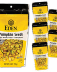 Eden Organic Pumpkin Seeds Dry Roasted and Lightly Salted 4 oz 6Pack