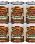 Keystone All Natural Ground Beef 14 Ounce Long Term Emergency Survival Food Canned Meat  Fully Cooked Ready to Eat  Gluten Free Family Pack of 6