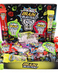 Brain Blasterz LARGE Sour Candy Variety Pack Sour Candy Gift Box w 22 pcs Sour Sweets Unique Candy Variety Pack Vegan Candy Halal Candy Chew Bars Birthday Sweets Gift Halloween Candy Treats