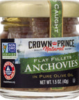 Crown Prince Natural Flat Fillets of Anchovies in Pure Olive Oil 15Ounce Jars Pack of 18