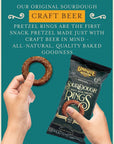 Unique Snacks Sourdough Craft Beer Pretzel Rings Delicious Homestyle Baked Snack Bag Vegan OU Kosher and NonGMO Food No Artificial Flavor 11 Oz Bag Pack of 6